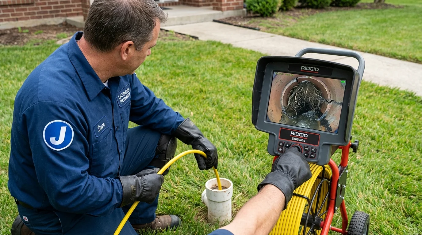 Sewer camera inspection being performed by Johns Plumbing LLC in Pablo